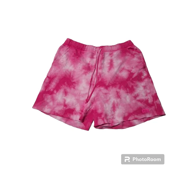 Victoria's Secret PINK Relaxed Lounge Shorts Tie Dye Loose Fit Size Lg - Picture 1 of 4